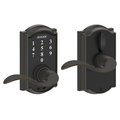 Schlage Camelot Series Keypad Lock, Aged Bronze, 238 x 234 in Backset, 138 to 134 in Thick Door FE695VCAMXACC716